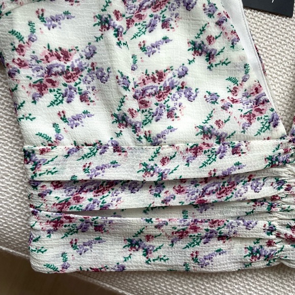 Nasty Gal floral crop top size 4 NWT - Picture 5 of 8